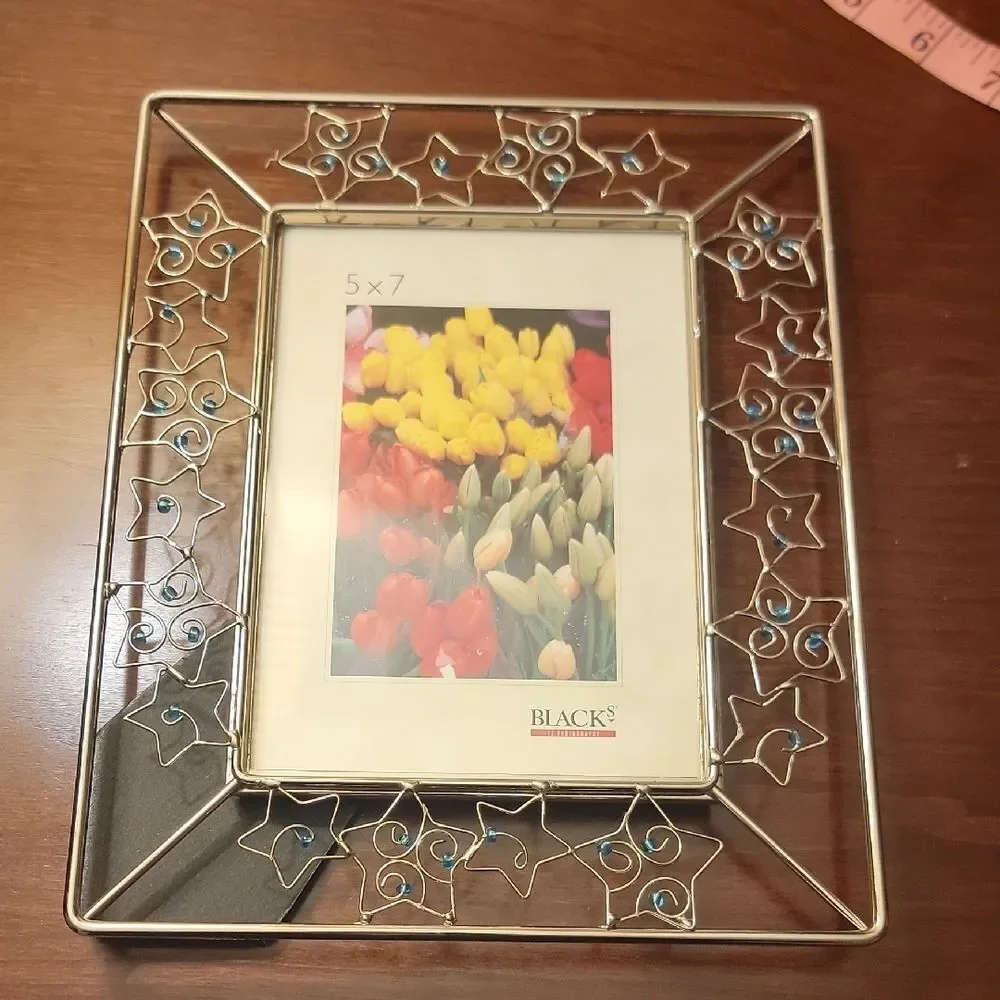 Elegant Starry Silver Photo Frame 5×7